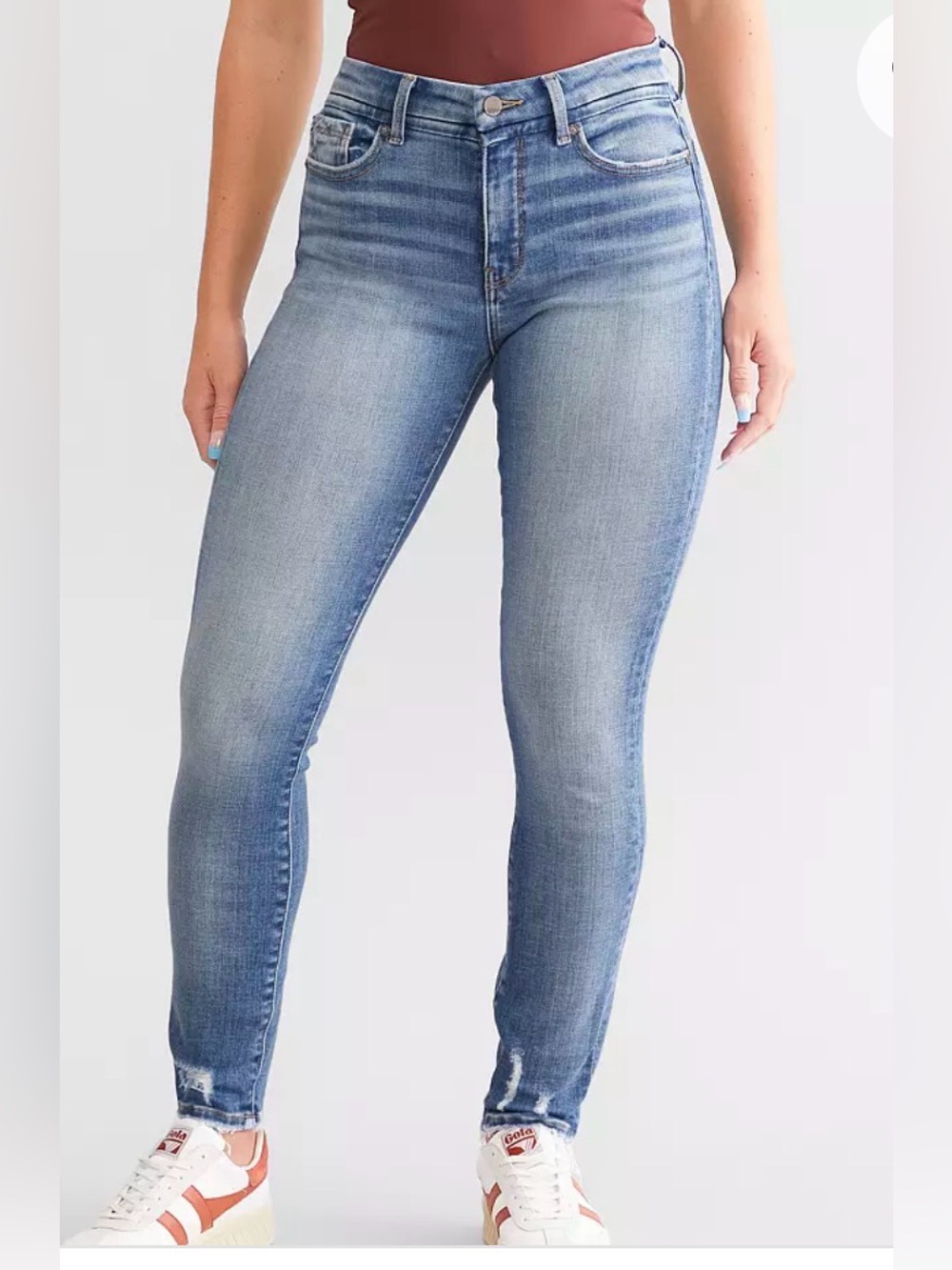 Buckle Black Fit No. 93 skinny stretch jeans distressed light wash size 31